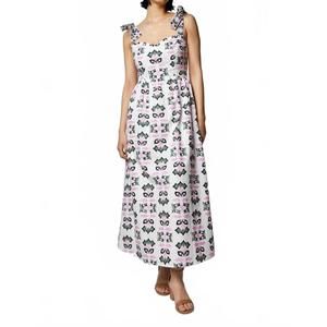 NEW BEYOND BY VERA jackie a-line midi dress in papillon moss